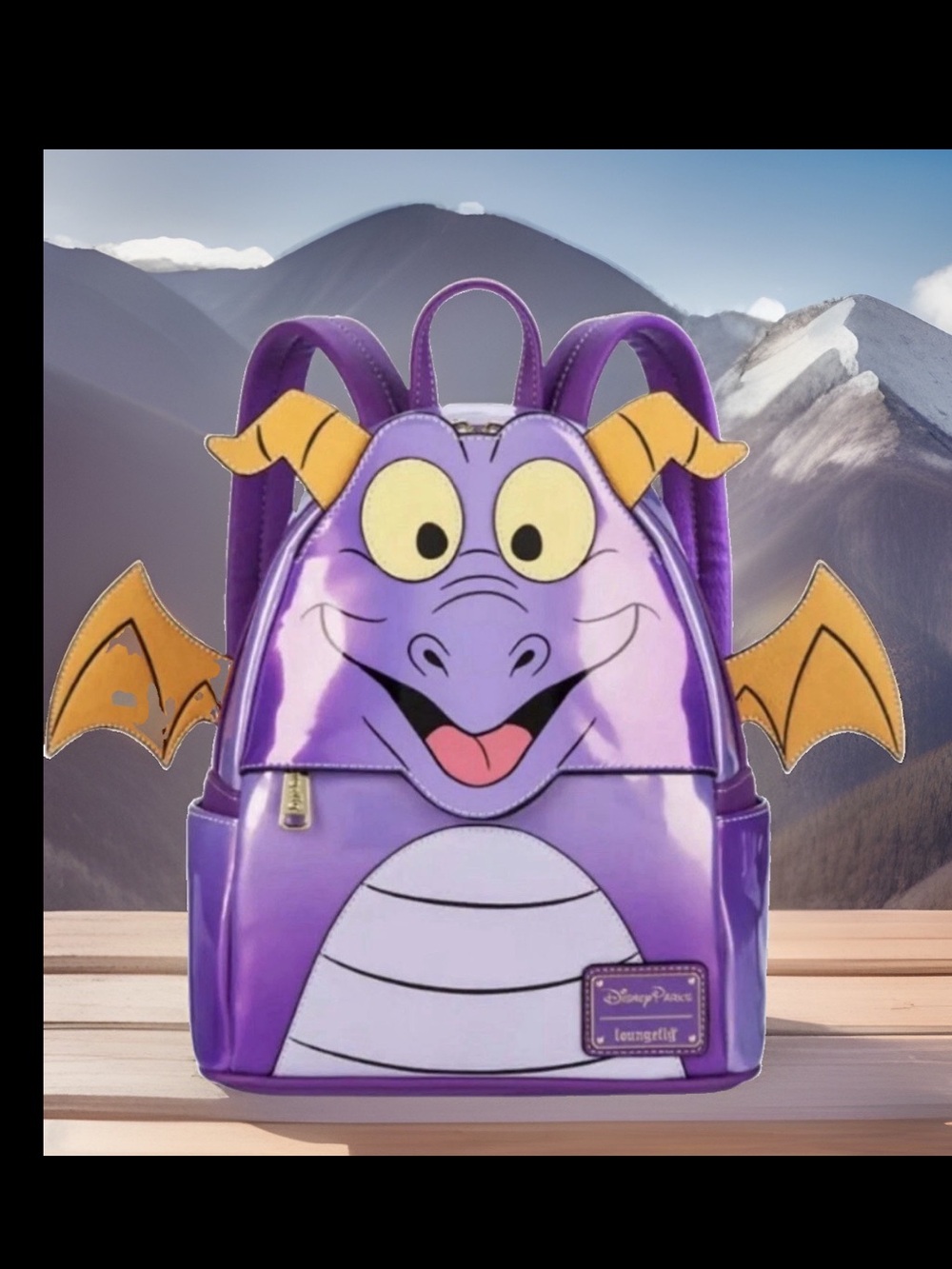 NEW Disney World Parks X Loungefly EPCOT Center Purple FIGMENT Dragon Backpack